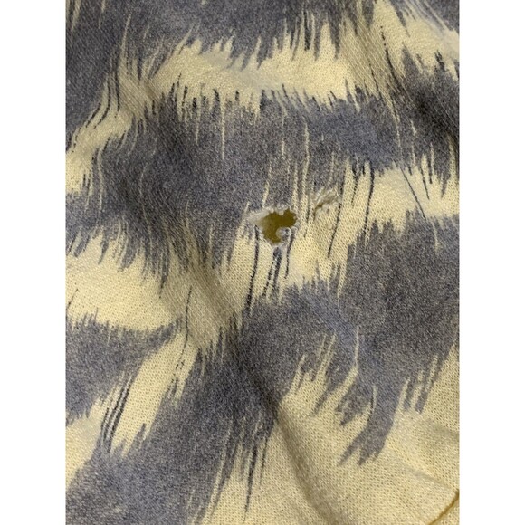 VINTAGE Cat Sweatshirt Mens Medium Yellow Kitty Crewneck Fleece Pullover 00s - Picture 4 of 4